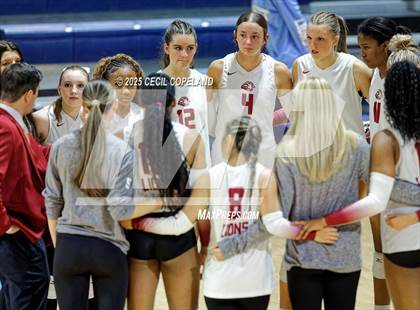 Thumbnail 3 in Hebron Christian vs. Lovett (GHSA Private State Volleyball Final) photogallery.