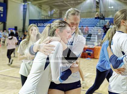 Thumbnail 2 in Hebron Christian vs. Lovett (GHSA Private State Volleyball Final) photogallery.