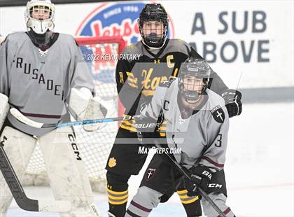Thumbnail 2 in Prout (RI) vs. Daniel Hand (Crusader Christmas Classic) photogallery.