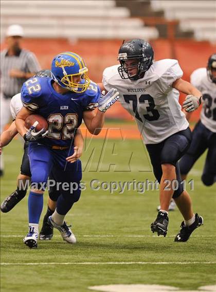 Thumbnail 3 in Cobleskill-Richmondville vs. Alden (Syracuse Kickoff Classic) photogallery.