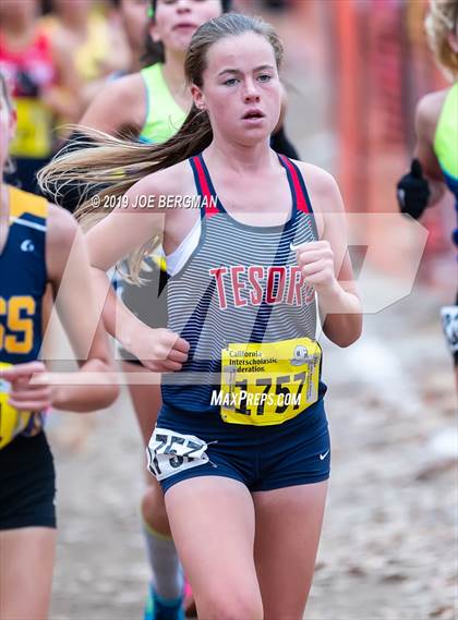 Thumbnail 2 in CIF State Cross Country Championships (Girls D1 Race) photogallery.