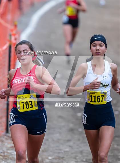 Thumbnail 1 in CIF State Cross Country Championships (Girls D1 Race) photogallery.