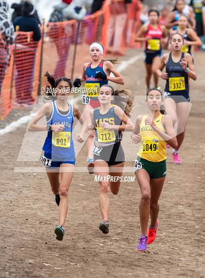 Thumbnail 2 in CIF State Cross Country Championships (Girls D1 Race) photogallery.