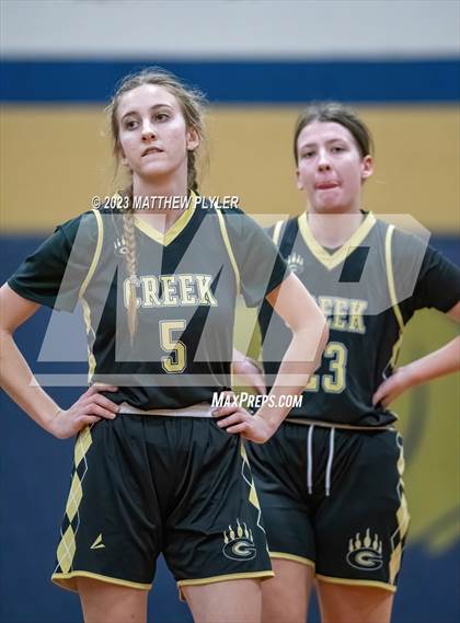 Thumbnail 2 in Gray's Creek vs South View (2023 Cumberland County Schools Holiday Classic Tournament) photogallery.