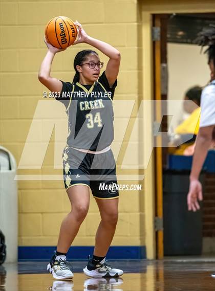 Thumbnail 3 in Gray's Creek vs South View (2023 Cumberland County Schools Holiday Classic Tournament) photogallery.