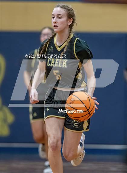 Thumbnail 3 in Gray's Creek vs South View (2023 Cumberland County Schools Holiday Classic Tournament) photogallery.