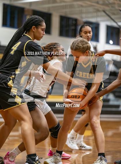 Thumbnail 1 in Gray's Creek vs South View (2023 Cumberland County Schools Holiday Classic Tournament) photogallery.
