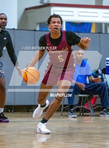 Thumbnail 1 in Springdale Prep vs. Kid Star Rising Christian Academy (Veterans Showcase 2025) photogallery.