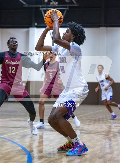 Thumbnail 2 in Springdale Prep vs. Kid Star Rising Christian Academy (Veterans Showcase 2025) photogallery.