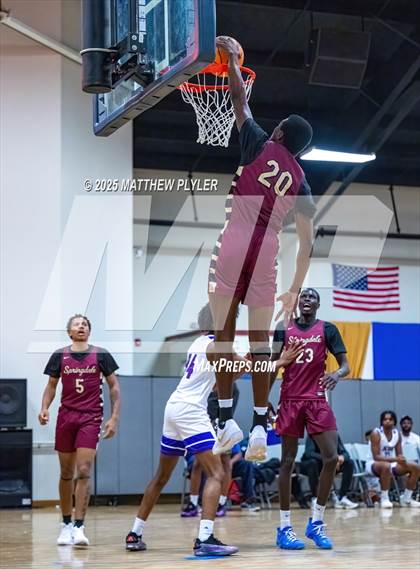 Thumbnail 2 in Springdale Prep vs. Kid Star Rising Christian Academy (Veterans Showcase 2025) photogallery.