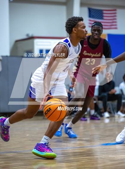 Thumbnail 1 in Springdale Prep vs. Kid Star Rising Christian Academy (Veterans Showcase 2025) photogallery.