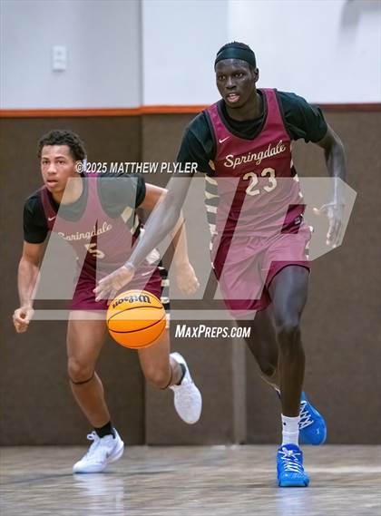 Thumbnail 1 in Springdale Prep vs. Kid Star Rising Christian Academy (Veterans Showcase 2025) photogallery.