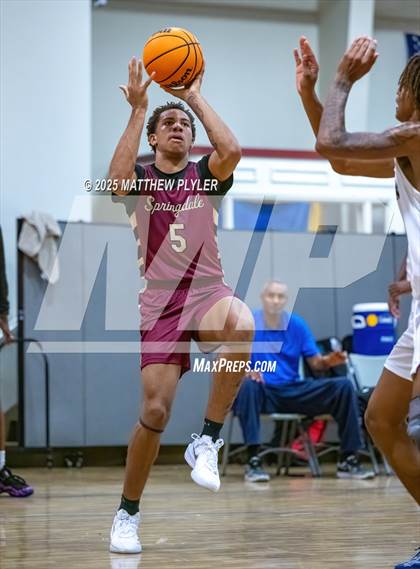 Thumbnail 2 in Springdale Prep vs. Kid Star Rising Christian Academy (Veterans Showcase 2025) photogallery.