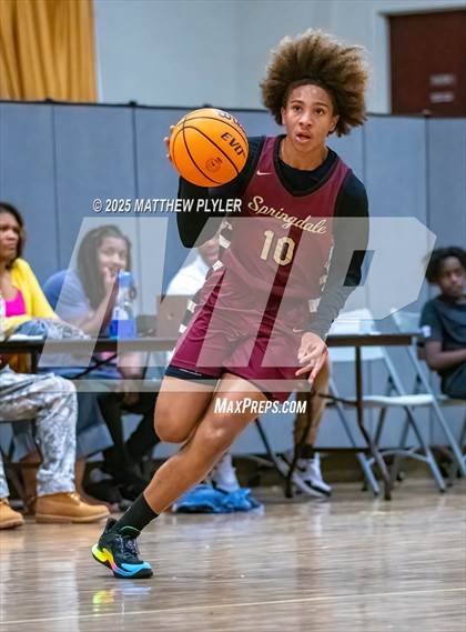 Thumbnail 2 in Springdale Prep vs. Kid Star Rising Christian Academy (Veterans Showcase 2025) photogallery.