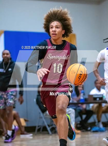 Thumbnail 2 in Springdale Prep vs. Kid Star Rising Christian Academy (Veterans Showcase 2025) photogallery.