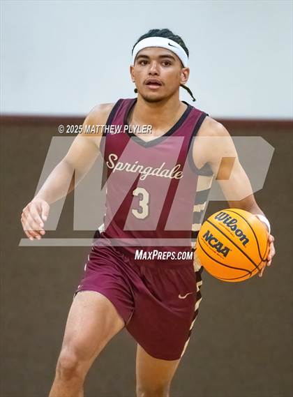 Thumbnail 3 in Springdale Prep vs. Kid Star Rising Christian Academy (Veterans Showcase 2025) photogallery.