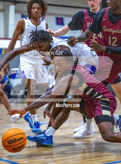 Thumbnail 2 in Springdale Prep vs. Kid Star Rising Christian Academy (Veterans Showcase 2025) photogallery.