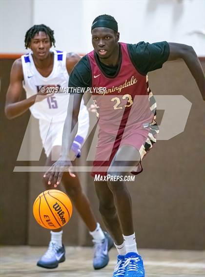 Thumbnail 3 in Springdale Prep vs. Kid Star Rising Christian Academy (Veterans Showcase 2025) photogallery.