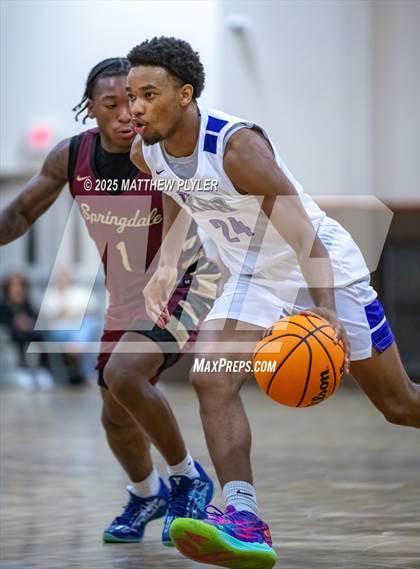 Thumbnail 1 in Springdale Prep vs. Kid Star Rising Christian Academy (Veterans Showcase 2025) photogallery.