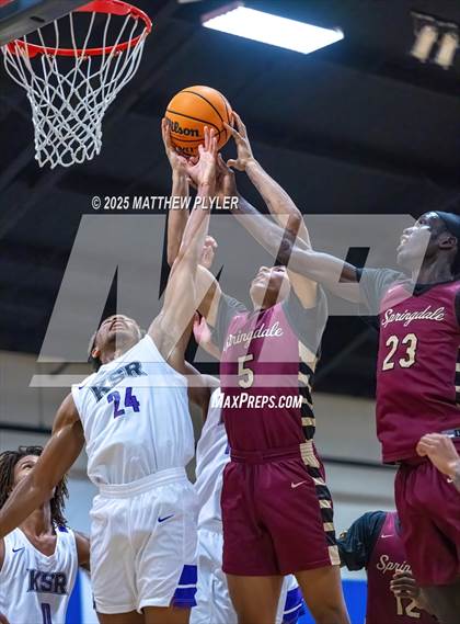 Thumbnail 1 in Springdale Prep vs. Kid Star Rising Christian Academy (Veterans Showcase 2025) photogallery.