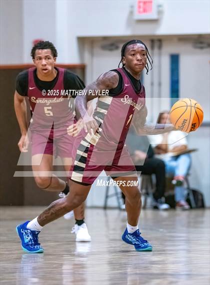 Thumbnail 1 in Springdale Prep vs. Kid Star Rising Christian Academy (Veterans Showcase 2025) photogallery.