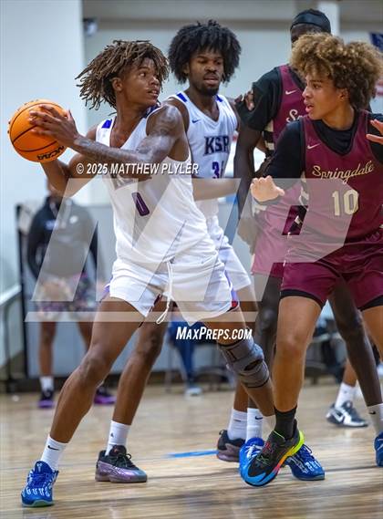 Thumbnail 3 in Springdale Prep vs. Kid Star Rising Christian Academy (Veterans Showcase 2025) photogallery.