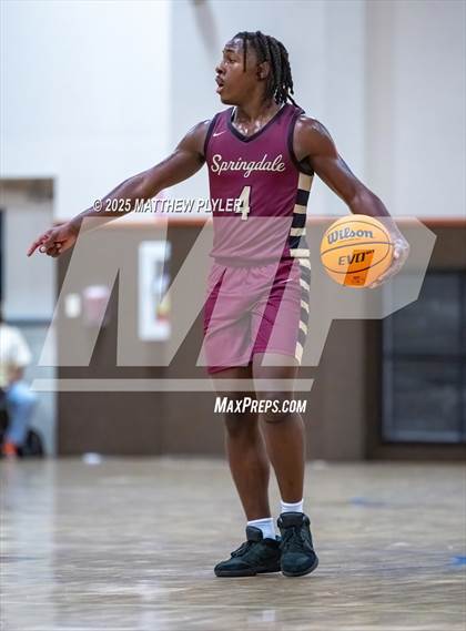 Thumbnail 2 in Springdale Prep vs. Kid Star Rising Christian Academy (Veterans Showcase 2025) photogallery.