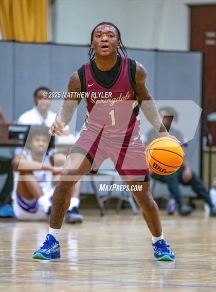 Thumbnail 3 in Springdale Prep vs. Kid Star Rising Christian Academy (Veterans Showcase 2025) photogallery.