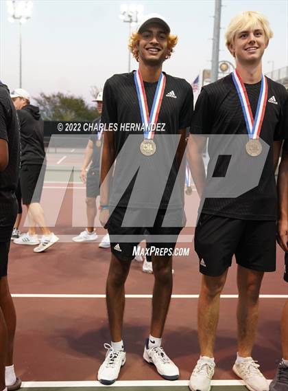 Thumbnail 1 in Southlake Carroll vs Round Rock Westwood (UIL 6A Team Tennis Semifinal) photogallery.