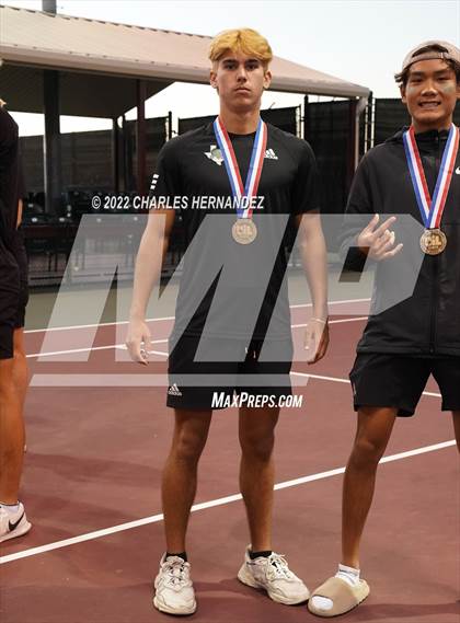 Thumbnail 2 in Southlake Carroll vs Round Rock Westwood (UIL 6A Team Tennis Semifinal) photogallery.