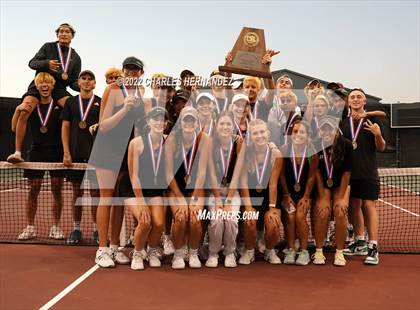 Thumbnail 2 in Southlake Carroll vs Round Rock Westwood (UIL 6A Team Tennis Semifinal) photogallery.