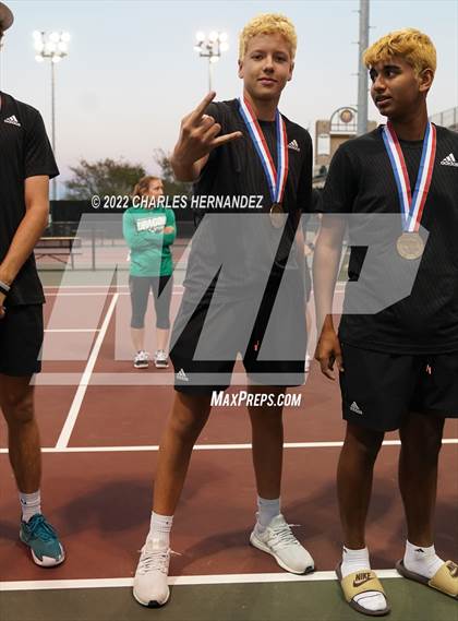 Thumbnail 1 in Southlake Carroll vs Round Rock Westwood (UIL 6A Team Tennis Semifinal) photogallery.