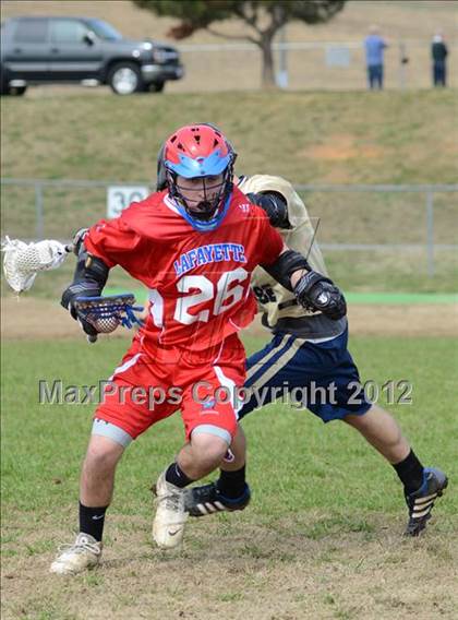 Thumbnail 1 in Sumner Spartans [Hendersonville/Beech/Hyde/Station Camp/Aaron Academy]  vs Lafayette (Knoxville Lacrosse Festival) photogallery.