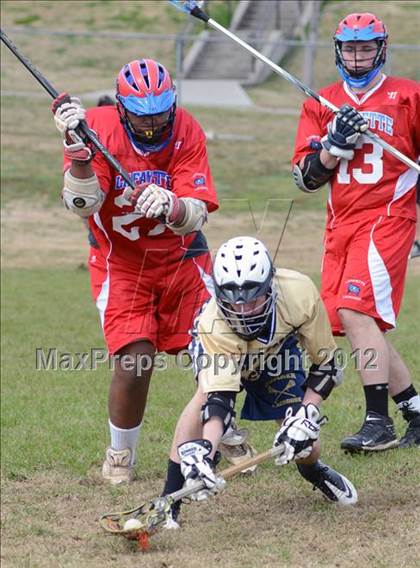 Thumbnail 3 in Sumner Spartans [Hendersonville/Beech/Hyde/Station Camp/Aaron Academy]  vs Lafayette (Knoxville Lacrosse Festival) photogallery.
