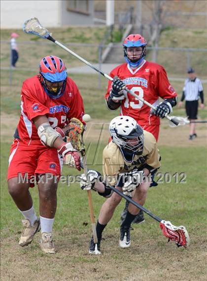 Thumbnail 1 in Sumner Spartans [Hendersonville/Beech/Hyde/Station Camp/Aaron Academy]  vs Lafayette (Knoxville Lacrosse Festival) photogallery.