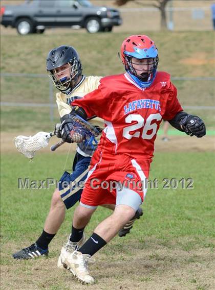 Thumbnail 2 in Sumner Spartans [Hendersonville/Beech/Hyde/Station Camp/Aaron Academy]  vs Lafayette (Knoxville Lacrosse Festival) photogallery.