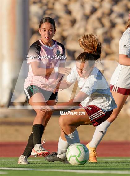 Thumbnail 2 in Pahrump Valley vs Virgin Valley (NIAA 3A Southern Region Quarterfinal) photogallery.