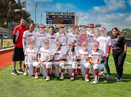 Thumbnail 1 in Imperial vs. Christian (CIF SDS DIII Softball Championship) photogallery.