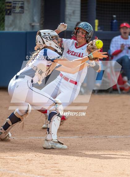 Thumbnail 1 in Imperial vs. Christian (CIF SDS DIII Softball Championship) photogallery.