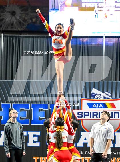 Thumbnail 3 in Seton Catholic - Stunt Game Day Championships (AIA Division IV) photogallery.