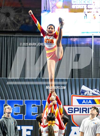 Thumbnail 2 in Seton Catholic - Stunt Game Day Championships (AIA Division IV) photogallery.