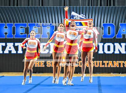 Thumbnail 3 in Seton Catholic - Stunt Game Day Championships (AIA Division IV) photogallery.