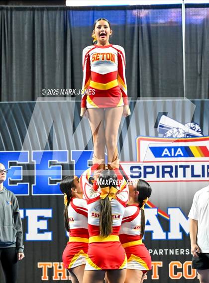 Thumbnail 2 in Seton Catholic - Stunt Game Day Championships (AIA Division IV) photogallery.