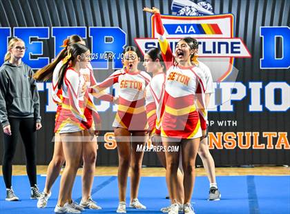 Thumbnail 1 in Seton Catholic - Stunt Game Day Championships (AIA Division IV) photogallery.
