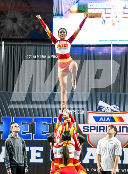 Thumbnail 1 in Seton Catholic - Stunt Game Day Championships (AIA Division IV) photogallery.