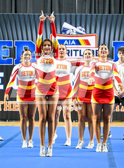 Thumbnail 3 in Seton Catholic - Stunt Game Day Championships (AIA Division IV) photogallery.