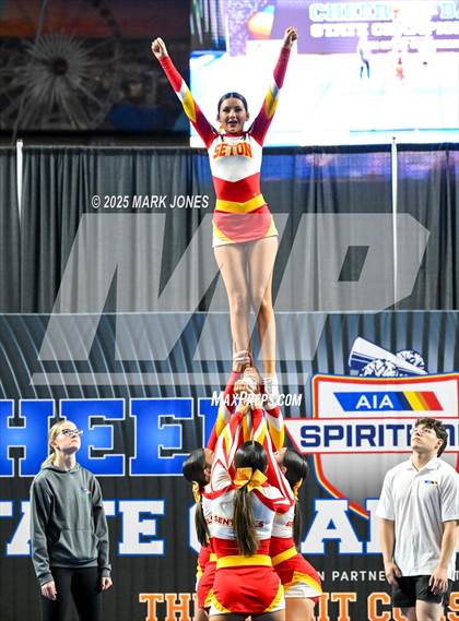Thumbnail 3 in Seton Catholic - Stunt Game Day Championships (AIA Division IV) photogallery.