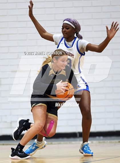 Thumbnail 1 in Rickards vs Trinity Catholic (Battle For the Island) photogallery.