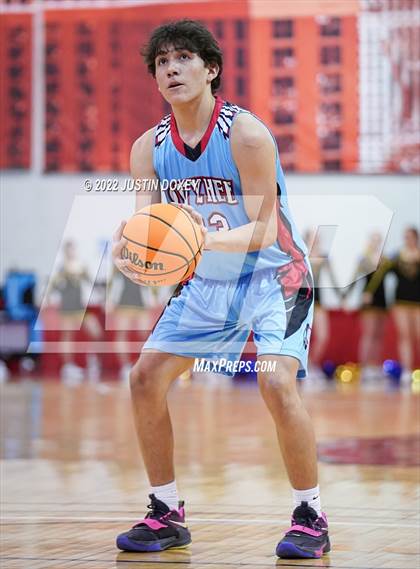 Thumbnail 1 in Pahranagat Valley vs. Owyhee (NIAA Class 1A State Boys Quarterfinal) photogallery.