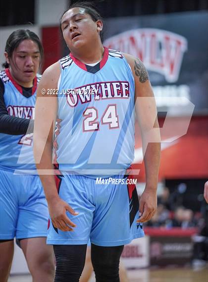 Thumbnail 3 in Pahranagat Valley vs. Owyhee (NIAA Class 1A State Boys Quarterfinal) photogallery.